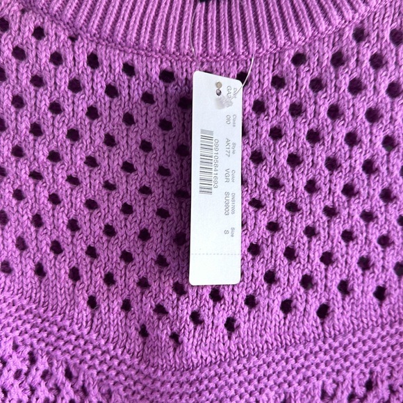 J Crew Violet Open Weave Knit Sweater - Picture 2 of 4